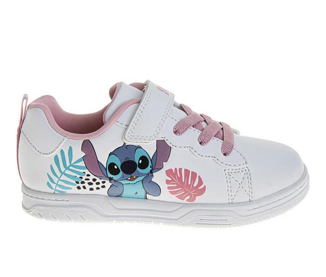 Kids' Disney Little Kid Stitch Sneaker in White/Pink color