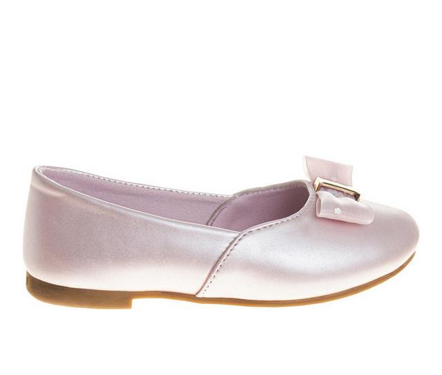 Laura Ashley Bow Flat 11-4 Dress Shoes in Pink Pearl color