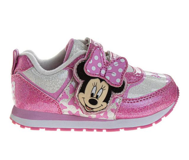 Girls' Disney Toddle Minnie Mouse Light Up Sneakers in Pink color