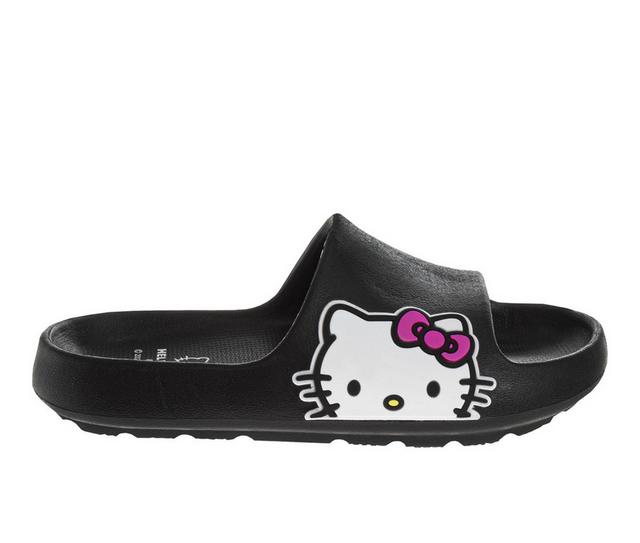 Girls' Hello Kitty Little & Big Kid Hello Kitty Sport Slides in Black color