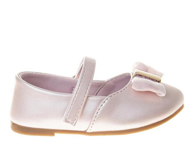 Laura Ashley Inf Bow Flat 5-10 Shoes in Pink Pearl color