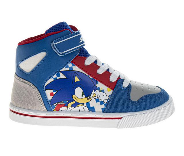 Boys' Nickelodeon Little Kid Sonic Hi Top Sneakers in Blue color