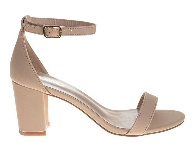 Women's Josmo Strappy Block Heel in Nude color