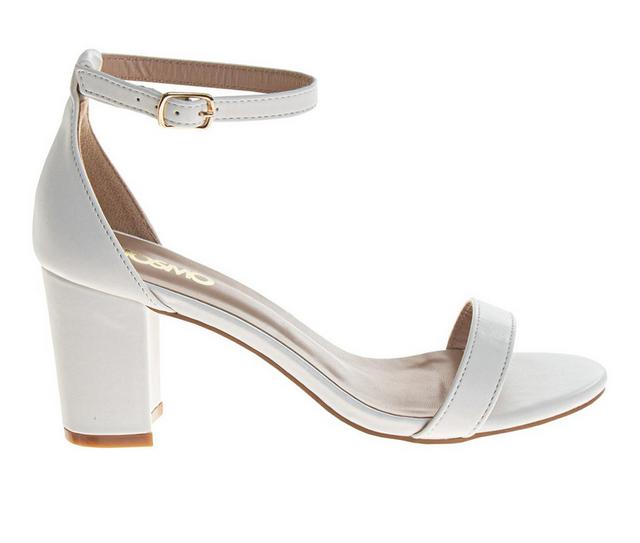 Women's Josmo Strappy Block Heel in White color