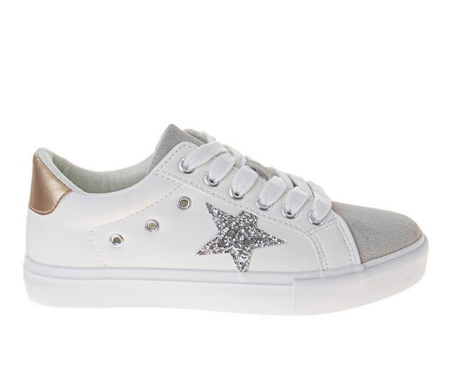 Women's Josmo Star Sneakers in White/Silver color