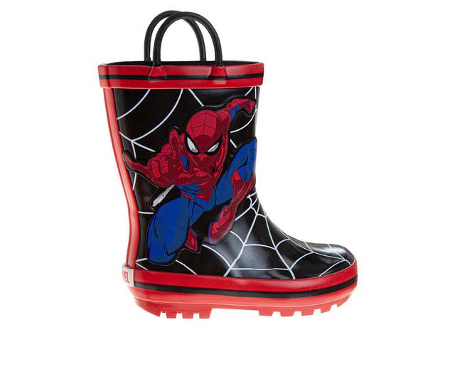 MARVEL Infant Spiderman Rain Boot 2 7-12 Rain Boots in Black color