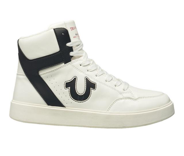 Men's True Religion Kyrie High-Top Sneakers in White/Black color