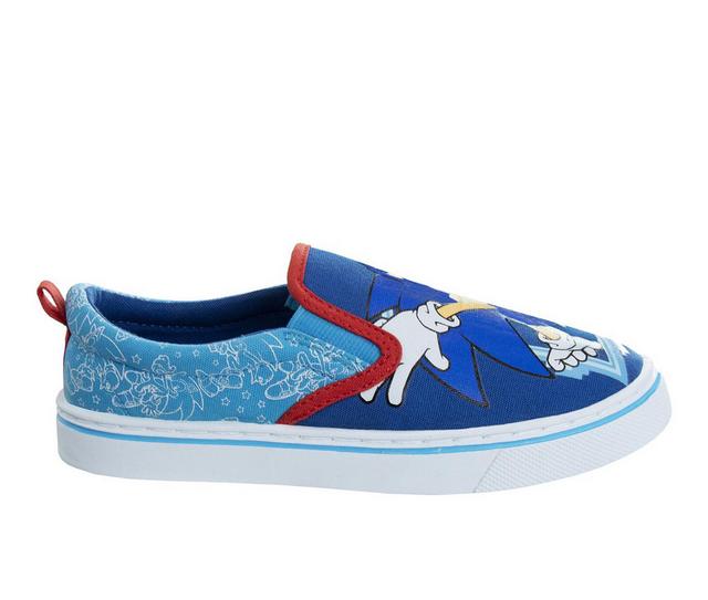 Boys' Nickelodeon Little Kid & Big Kid Sonic Slip-On Sneakers in Blue color