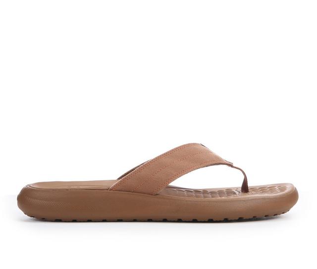 Men's Crocs Yukon Vista LR Canvas Flip-Flops in Hazelnut color