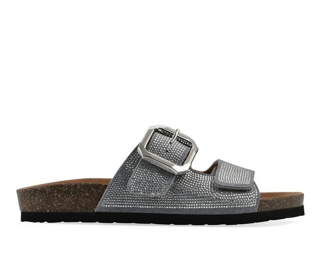 Women's White Mountain Granitas Footbed Sandals in Blue Raspberry color
