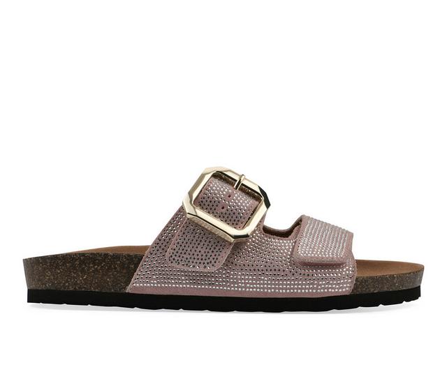 Women's White Mountain Granitas Footbed Sandals in Blush color