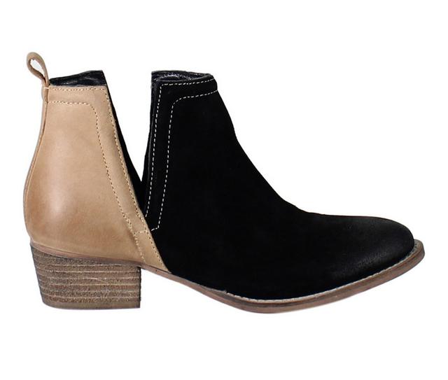 Women's DIBA TRUE Stop By Booties in Black/Cognac color