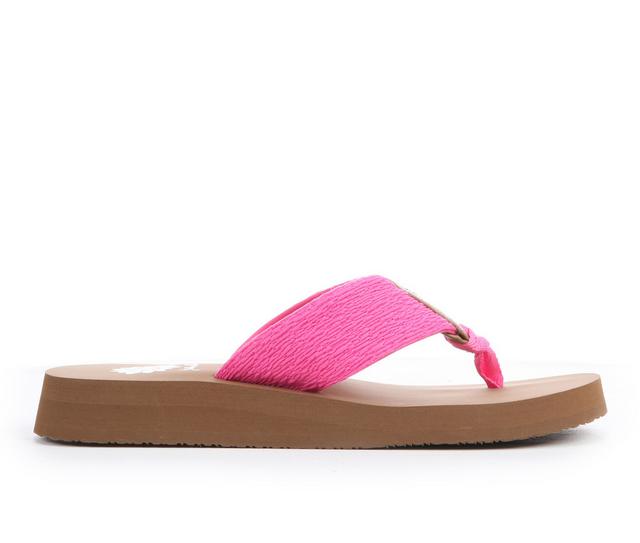 Women's Yellow Box Warton Flip-Flops in Pink color
