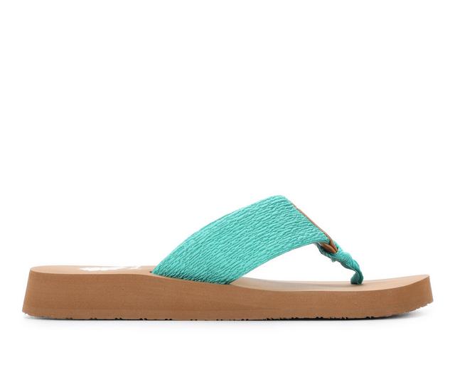 Women's Yellow Box Warton Flip-Flops in Turquoise color