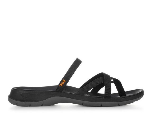 Women's Teva TirraTraveler Flip Sandals in Black color