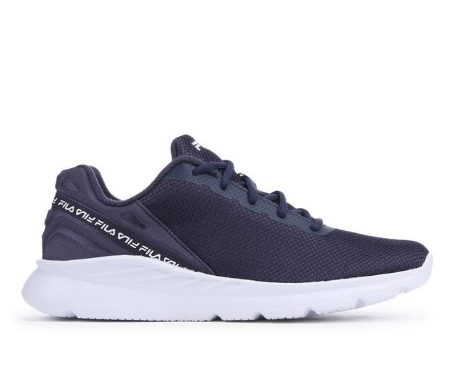 Women's Fila Lightspin 2 Running Shoes in Navy/White color