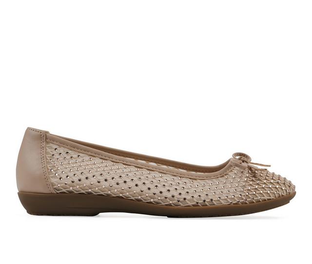 Women's Cliffs by White Mountain Carlicia Flats in Taupe W color