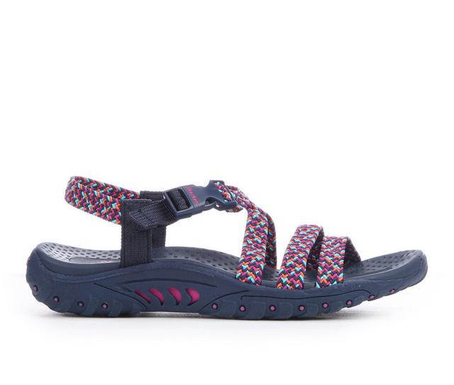 Women's Skechers Reggae Adore 163598 Outdoor Sandals in Navy Pink color