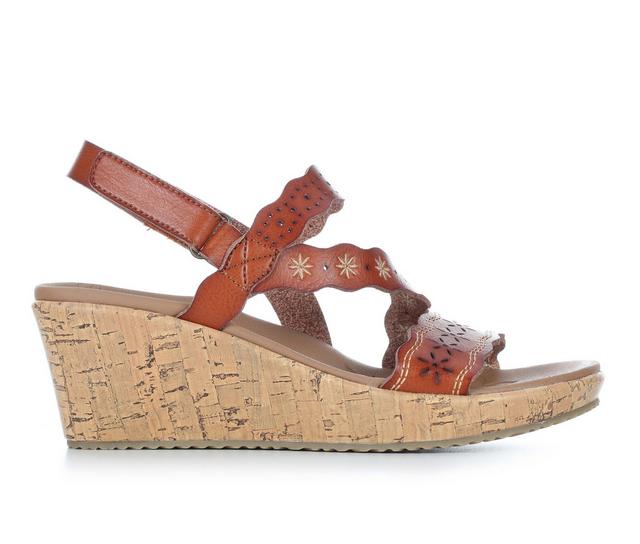 Women's Skechers Cali Beverlee Aura 119596 Wedge Sandals in Luggage color
