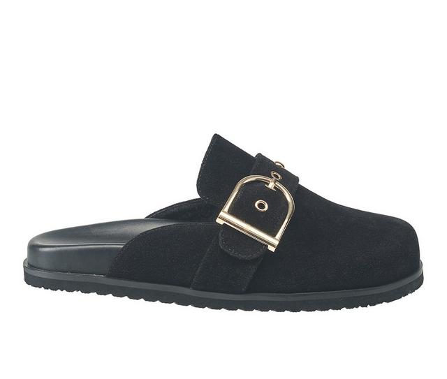 Women's French Connection Reina Footbed Sandals in Black color