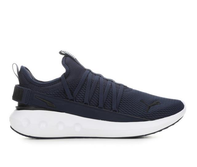 Men's Puma Softride Carson Running Shoes in Navy/White color