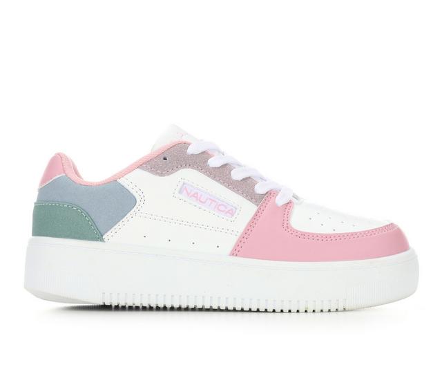 Girls' Nautica Little Kid & Big Kid Monsata Platform Sneakers in Pink/Blue/Teal color