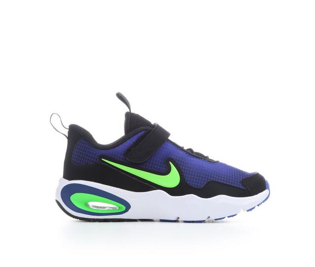 Boys' Nike Little Kid Air Max Nova Running Shoes in Rcr Blu/Grn/Blk color