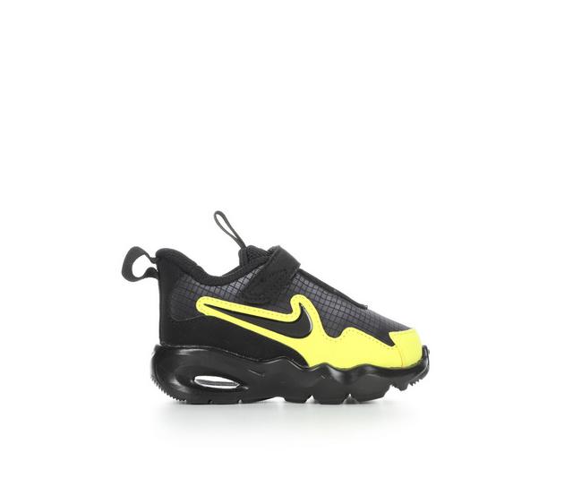 Kids' Nike Infant & Toddler Air Max Nova Running Shoes in Blk/Blk/Yellow color