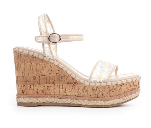 Women's Madden Girl Summer Wedge Sandals in Daisy Mesh color