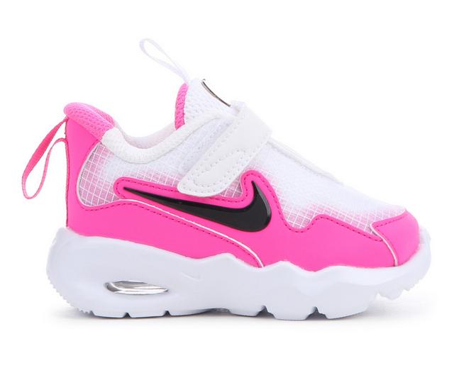 Girls' Nike Infant & Toddler Air Max Nova Running Shoes in Wht/Lsr Fuchsia color
