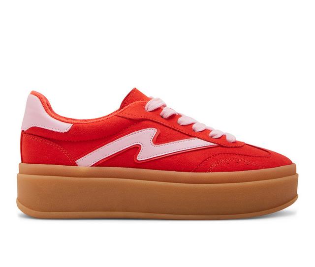 Women's Madden Girl Mightty Fashion Sneakers in Coral color