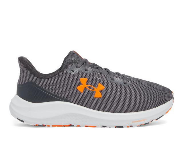 Under Armour Charged Pursuit 4 Running Shoes in Grey/Orange color