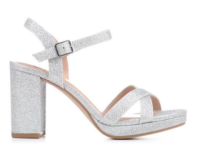 Women's Delicious Martel Dress Sandals in Silver Shimmer color