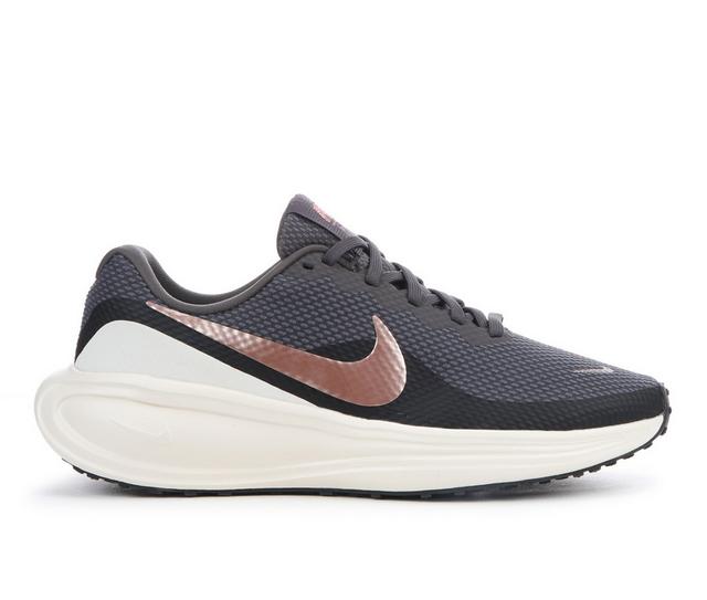 Women's Nike Revolution 8 Running Shoes in Gry/Brz/Blk color