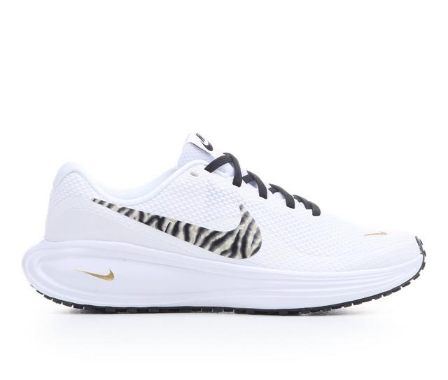 Women's Nike Revolution 8 Running Shoes in Sand/Pink/Blue color