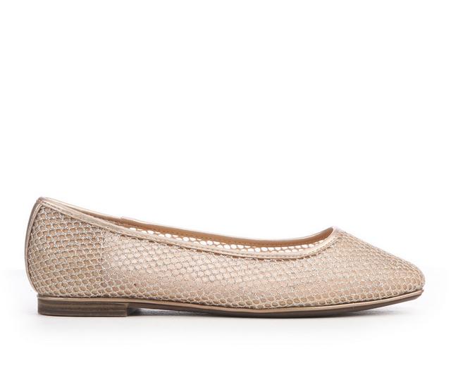 Women's Me Too Bryer Ballet Flats in Gold color