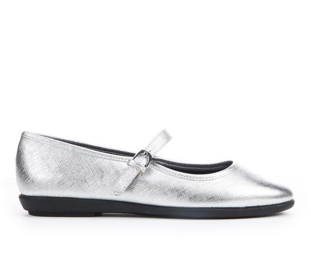 Women's Aerosoles Baylee Ballet Flats in Silver Textured color