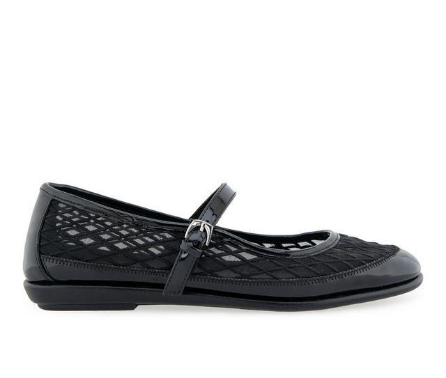 Women's Aerosoles Baylee Ballet Flats in Black Mesh color