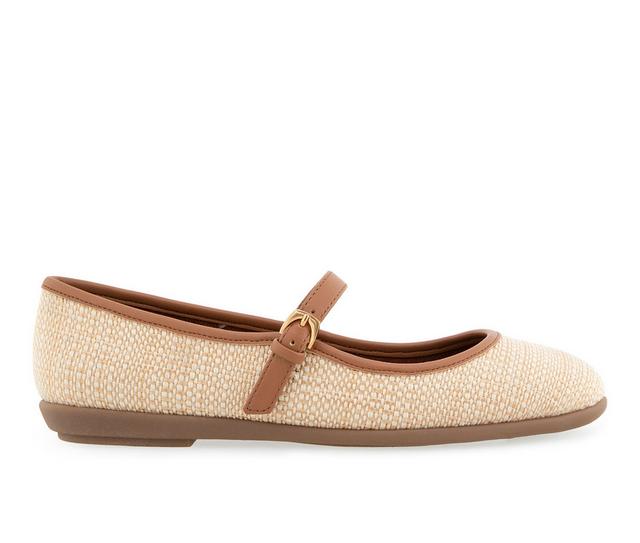 Women's Aerosoles Baylee Ballet Flats in Natural Raffia color