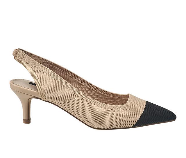 Women's French Connection Viva C Pumps in Nude/Blk color