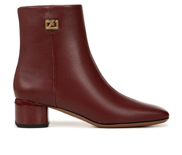 Women's Franco Sarto Noah Booties in Berry Red color