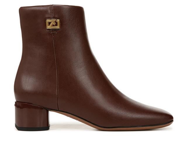 Women's Franco Sarto Noah Booties in Warm Brown color