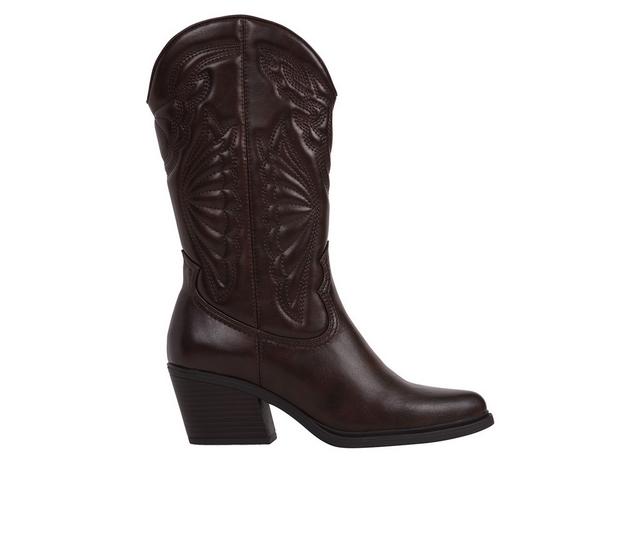 Women's GC Shoes Savannah Western Boots in Dark Brown color