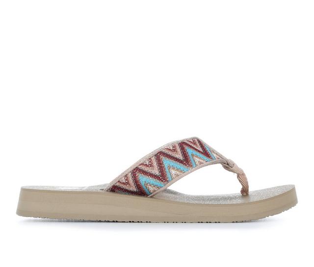 Women's Yellow Box Naria Flip-Flops in Taupe color