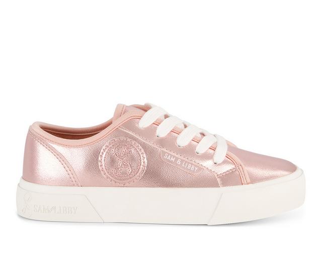 Girls' Sam & Libby Little Kid & Big Kid Davie Dina Sneakers in ROSE GOLD color