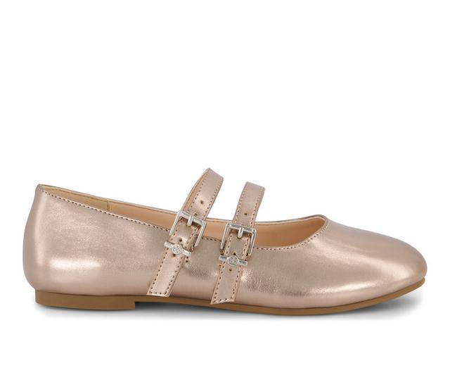 Girls' Jessica Simpson Little Kid & Big Kid Amy Doublestrap Dress Shoes in CHAMPAGNE color