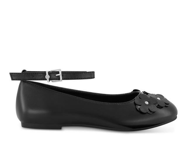 Girls' Jessica Simpson Little Kid Amy Petal Dress Shoes in BLACK color