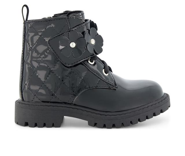 Girls' Jessica Simpson Toddler Daria Flower Boots in BLACK color