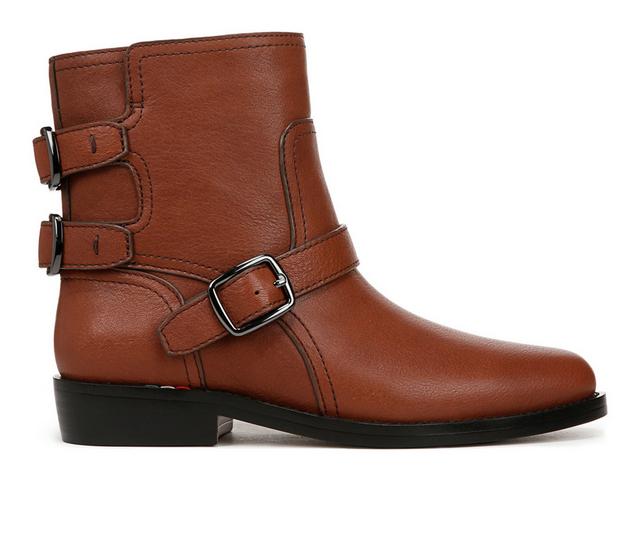 Women's Franco Sarto Prina Moto Boots in Tobacco color