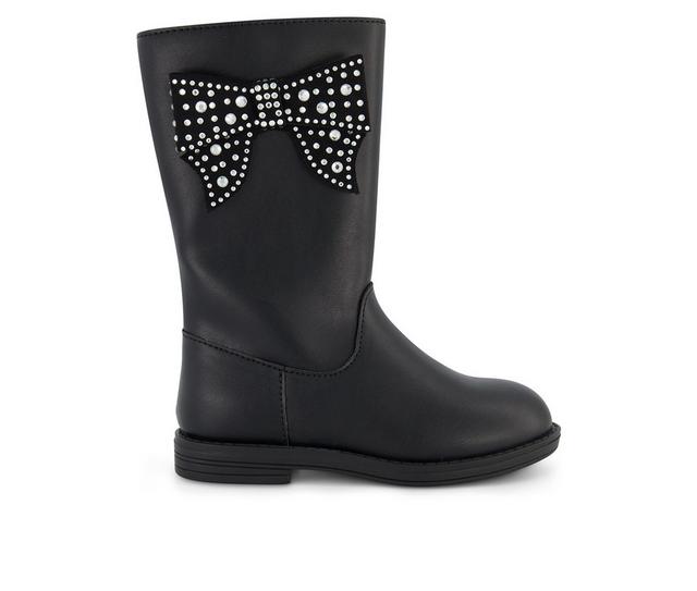 Girls' Jessica Simpson Toddler Evie Bow 2 Boots in Black color